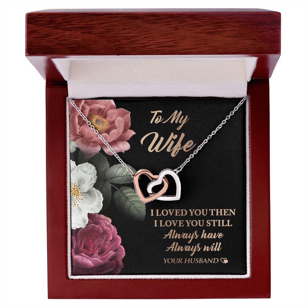 Perfect Valentine'S-Day Gift For Your Wife! Interlocking Hearts Necklace