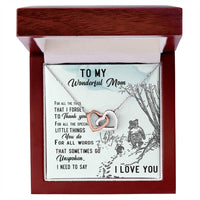To My Wonderful Mom - Happy Mother'S Day Interlocking Hearts Necklace
