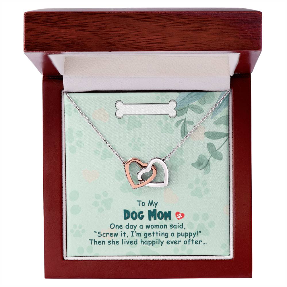 Interlocking Hearts Necklace To My Dog Mom One Day