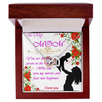 Greeting Card For Lovely Mother Interlocking Hearts Necklace
