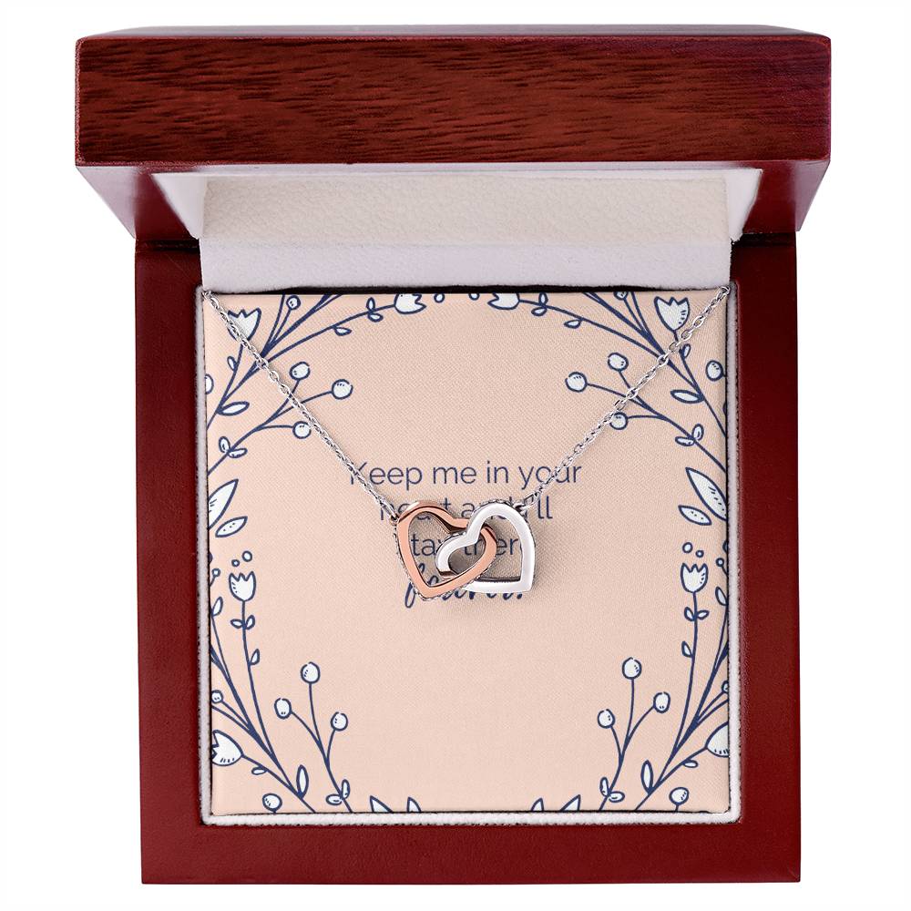 Keep Me In Your Heart Interlocking Hearts Necklace
