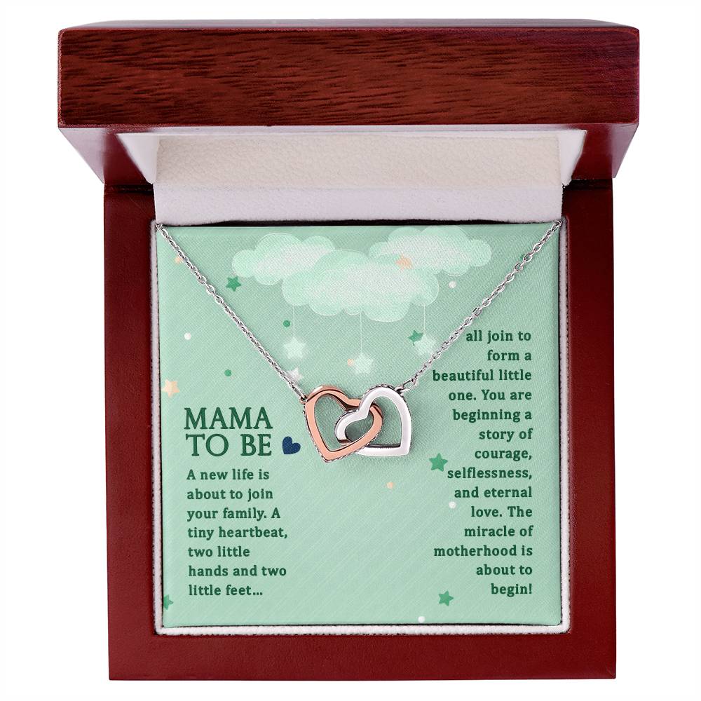 Interlocking Hearts Necklace Mama To Be A New Life