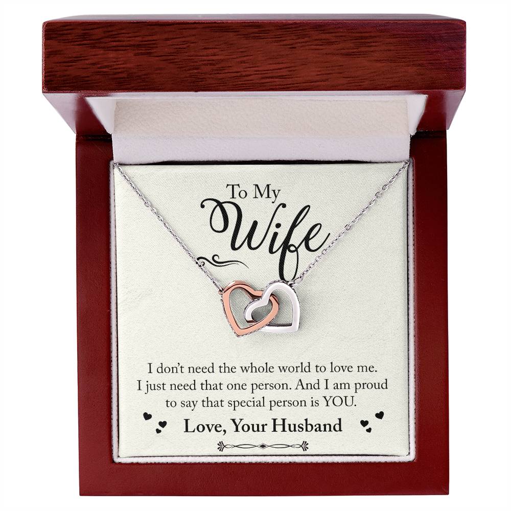 Interlocking Hearts Necklace Anniversary Gift For Wife Gift For Her From Husband Gift For Her Mothers Day Gift Valentines Day Gift Gifts For Wife Christmas Gift