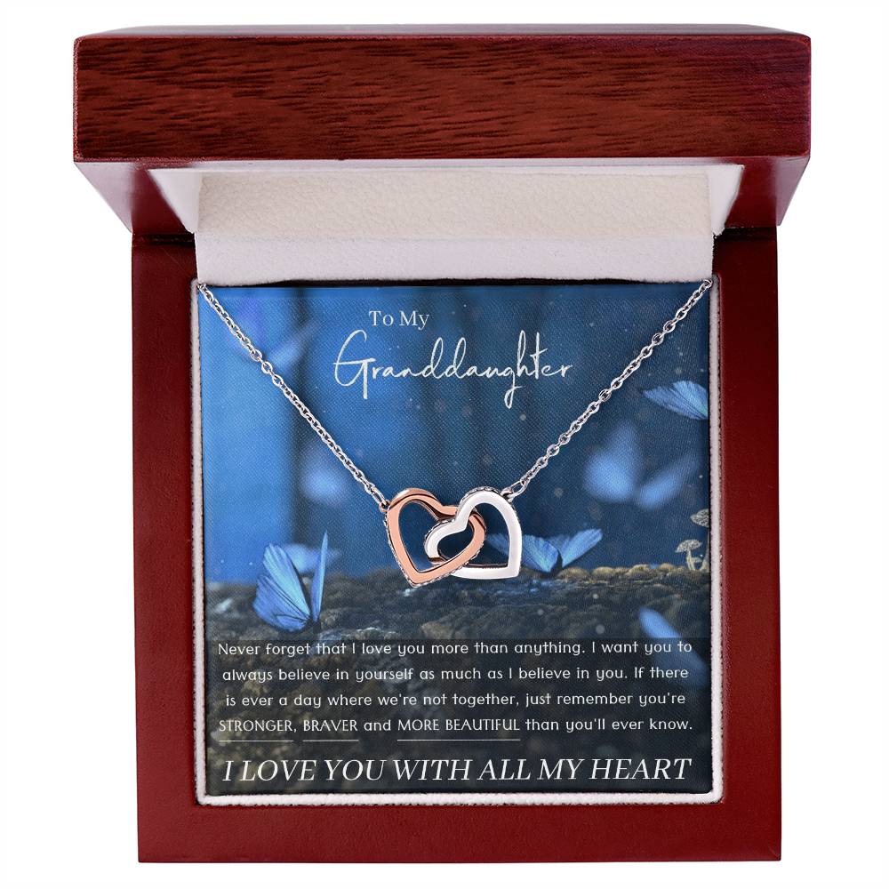 Granddaughter Necklace Interlocking Hearts Necklace