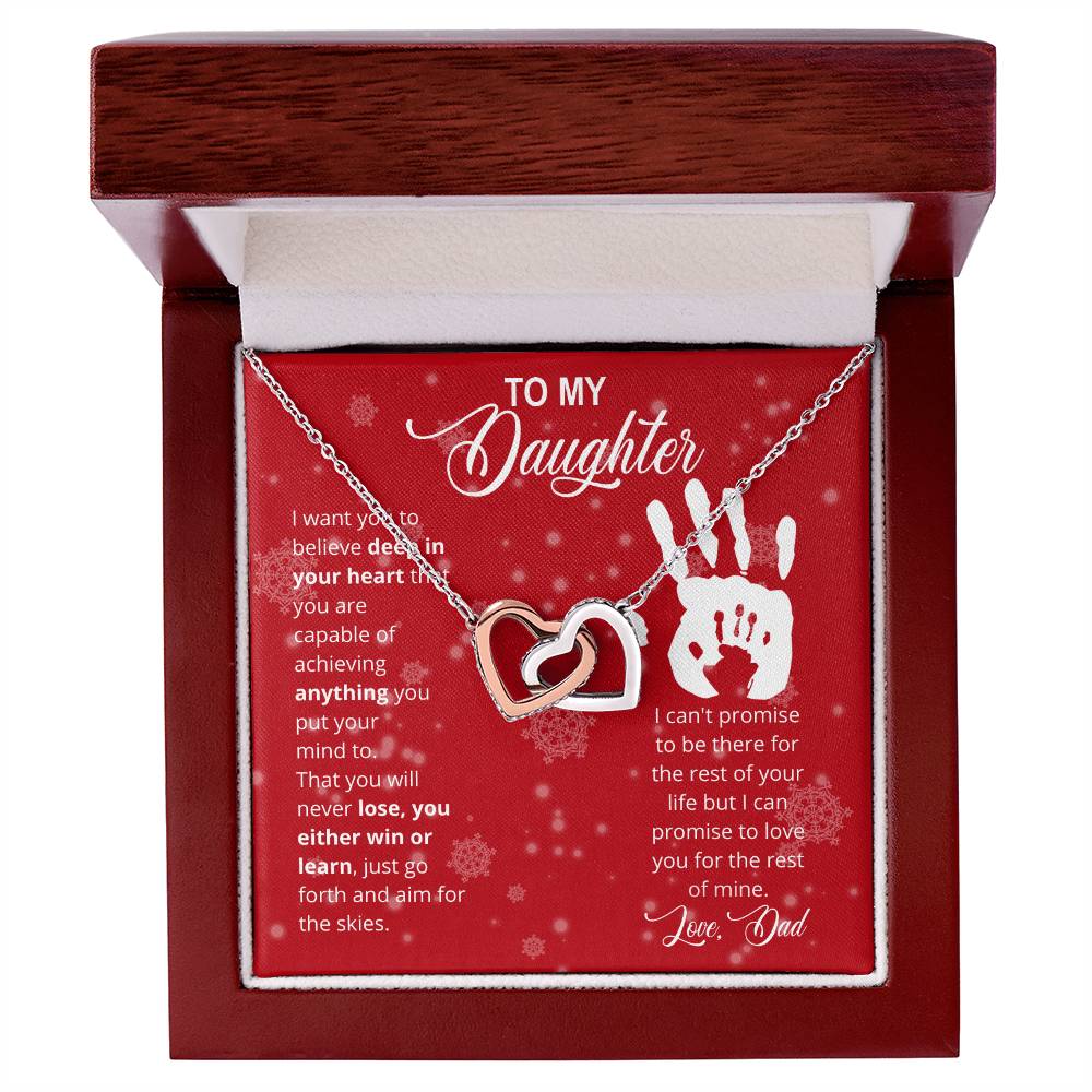 Christmas Gift For Daughter Interlocking Hearts Necklace