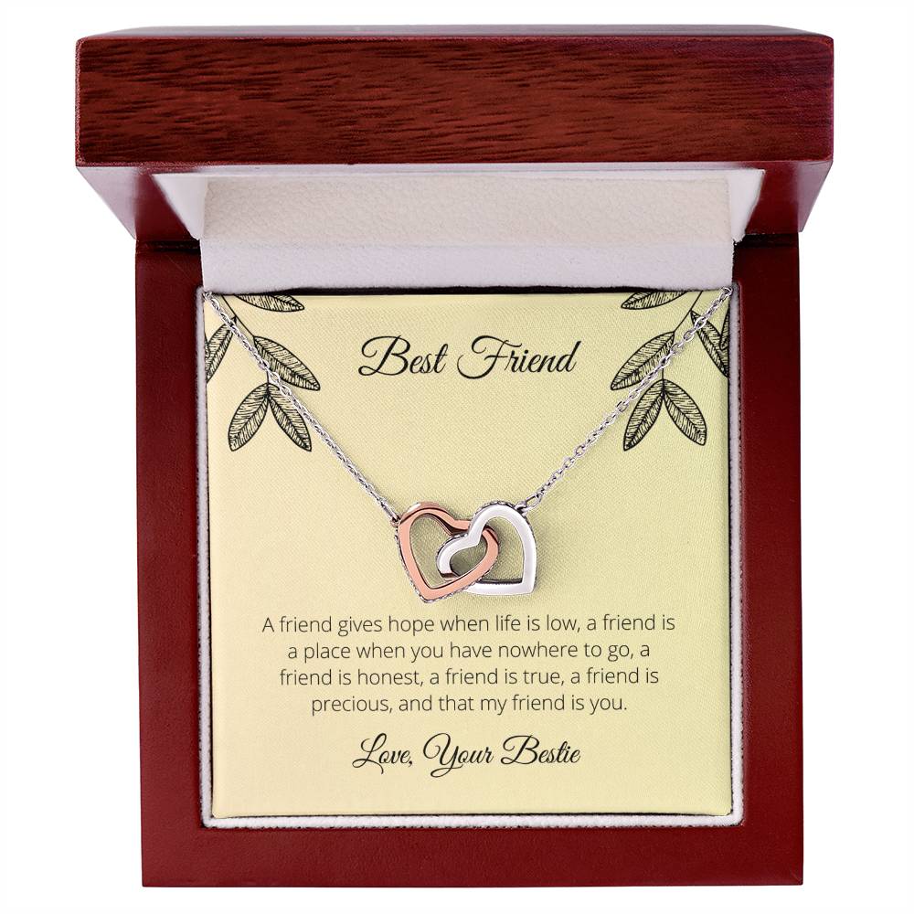 Best Friend - Interlocking Hearts Necklace