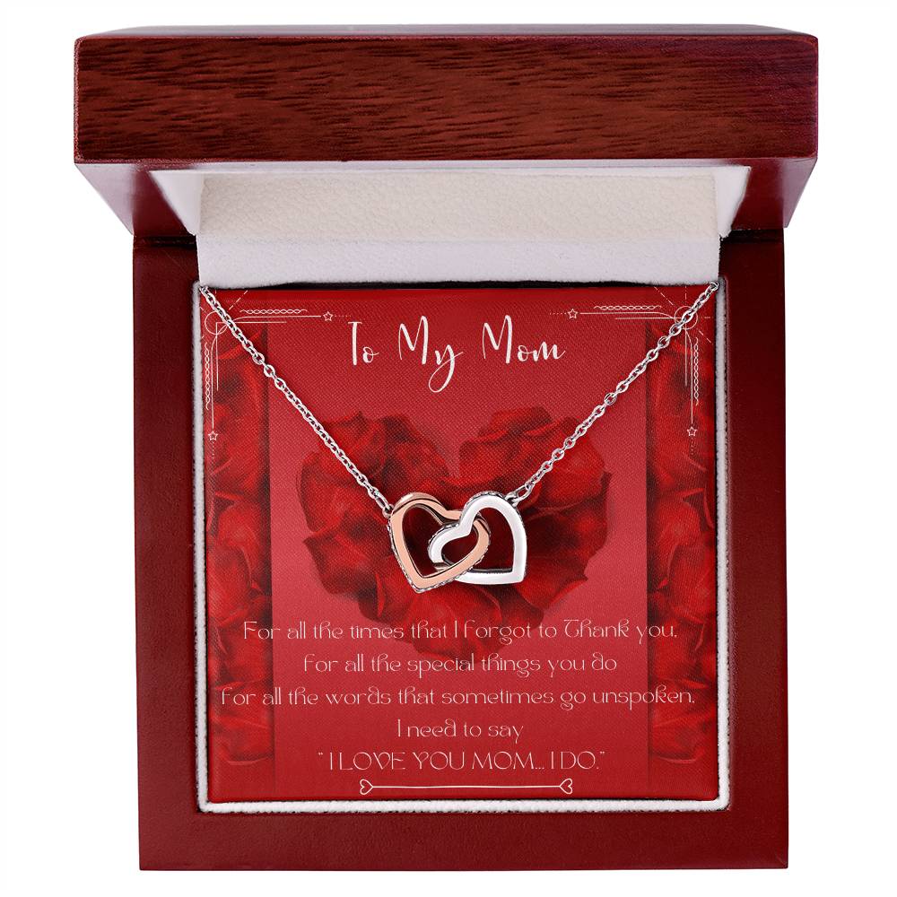 Mother'S Day Necklace To My Mom Necklace Mothers Day Gift From Daughter Mom Gift From Son Mom Necklace Interlocking Hearts Necklace