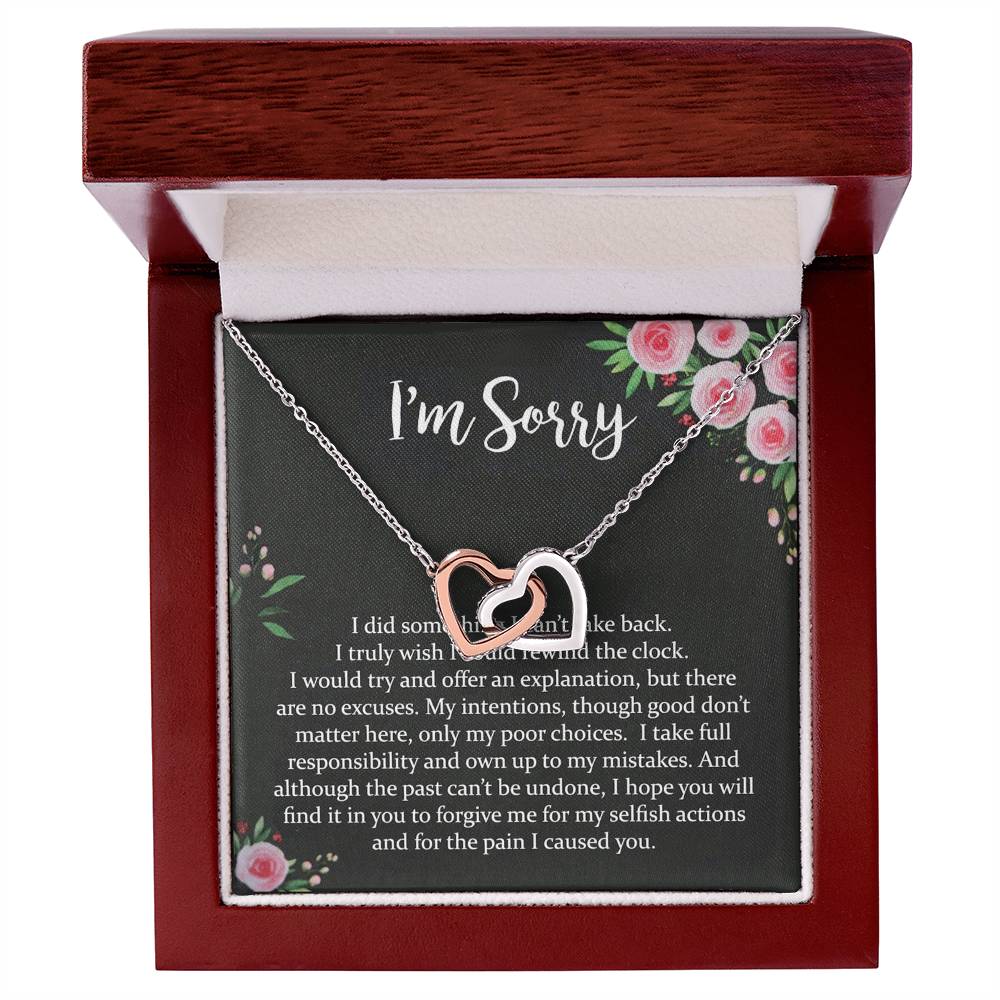 I'm Sorry - Wife Necklace Interlocking Hearts Necklace