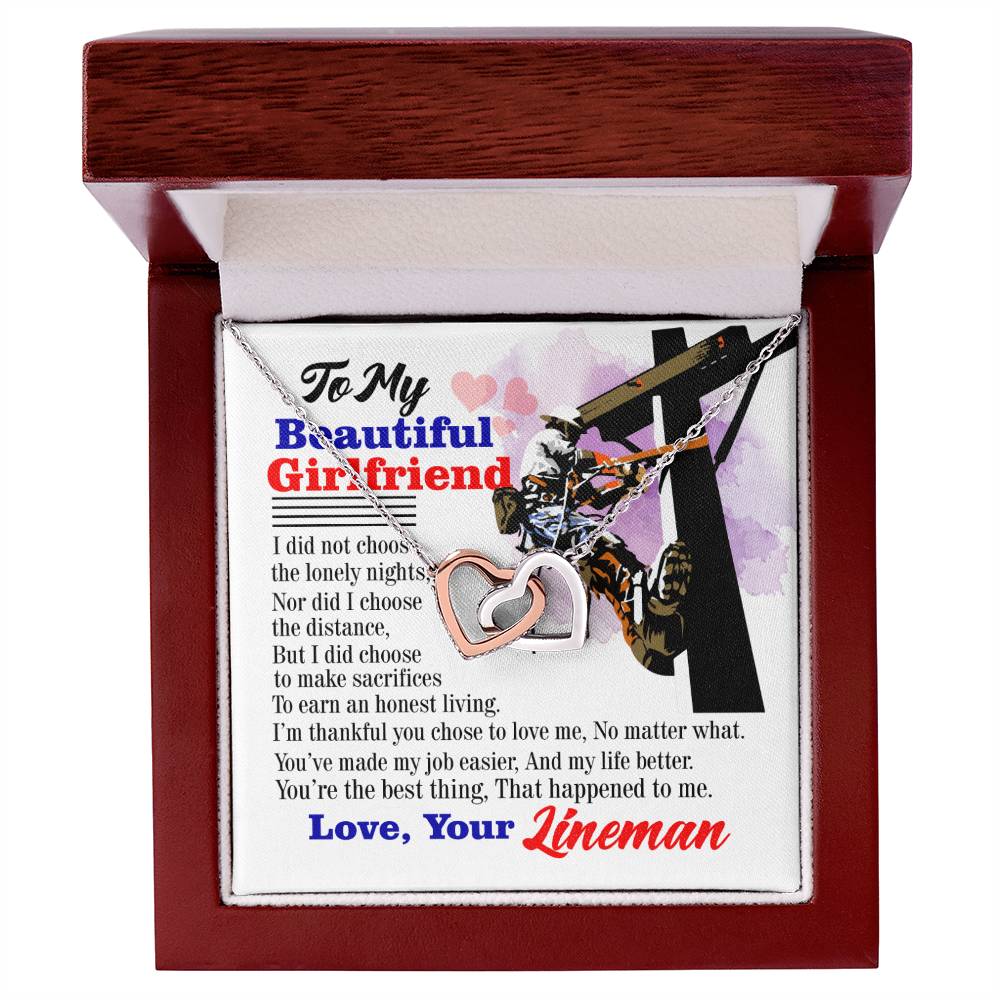 Lineman'S Girlfriend - Interlocking Heart Necklace Interlocking Hearts Necklace