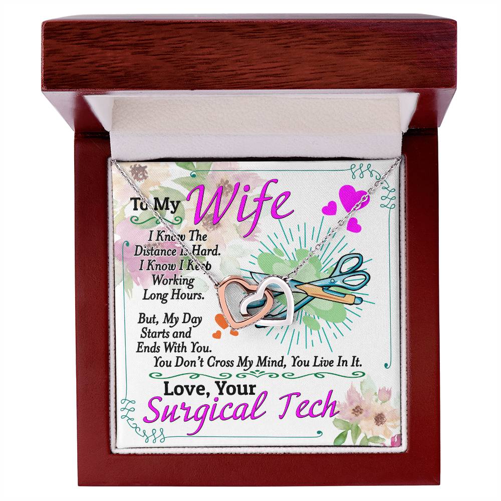 Surgical Tech'S Wife - Interlocking Heart Necklace Interlocking Hearts Necklace