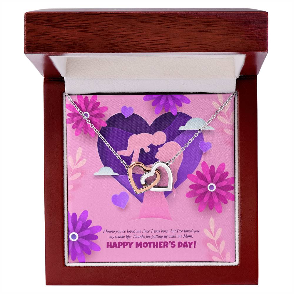 Happy Mother'S Day My First Love - Interlocking Hearts Necklace