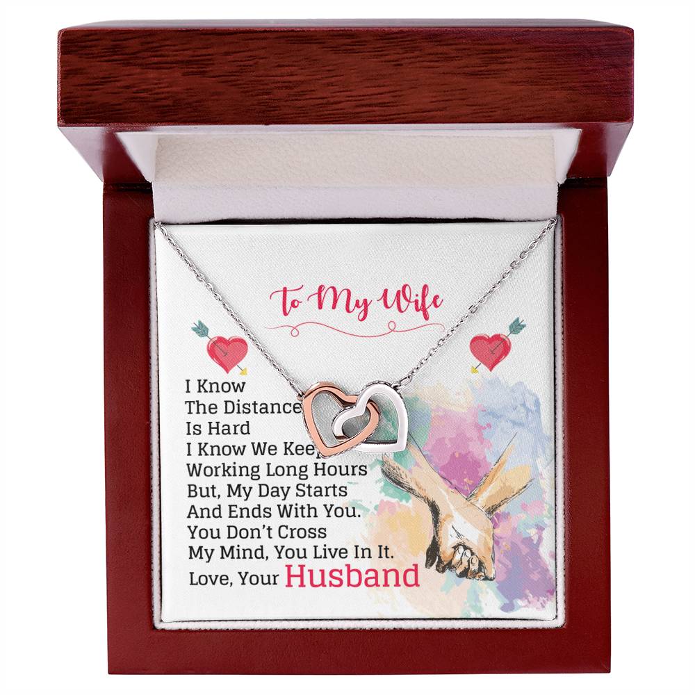 Gift For Wife - Interlocking Heart Necklace Interlocking Hearts Necklace