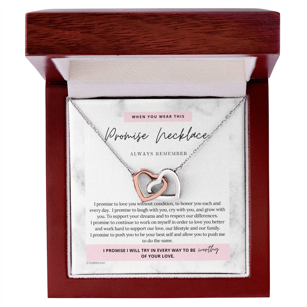 Promise Necklace Interlocking Hearts Necklace