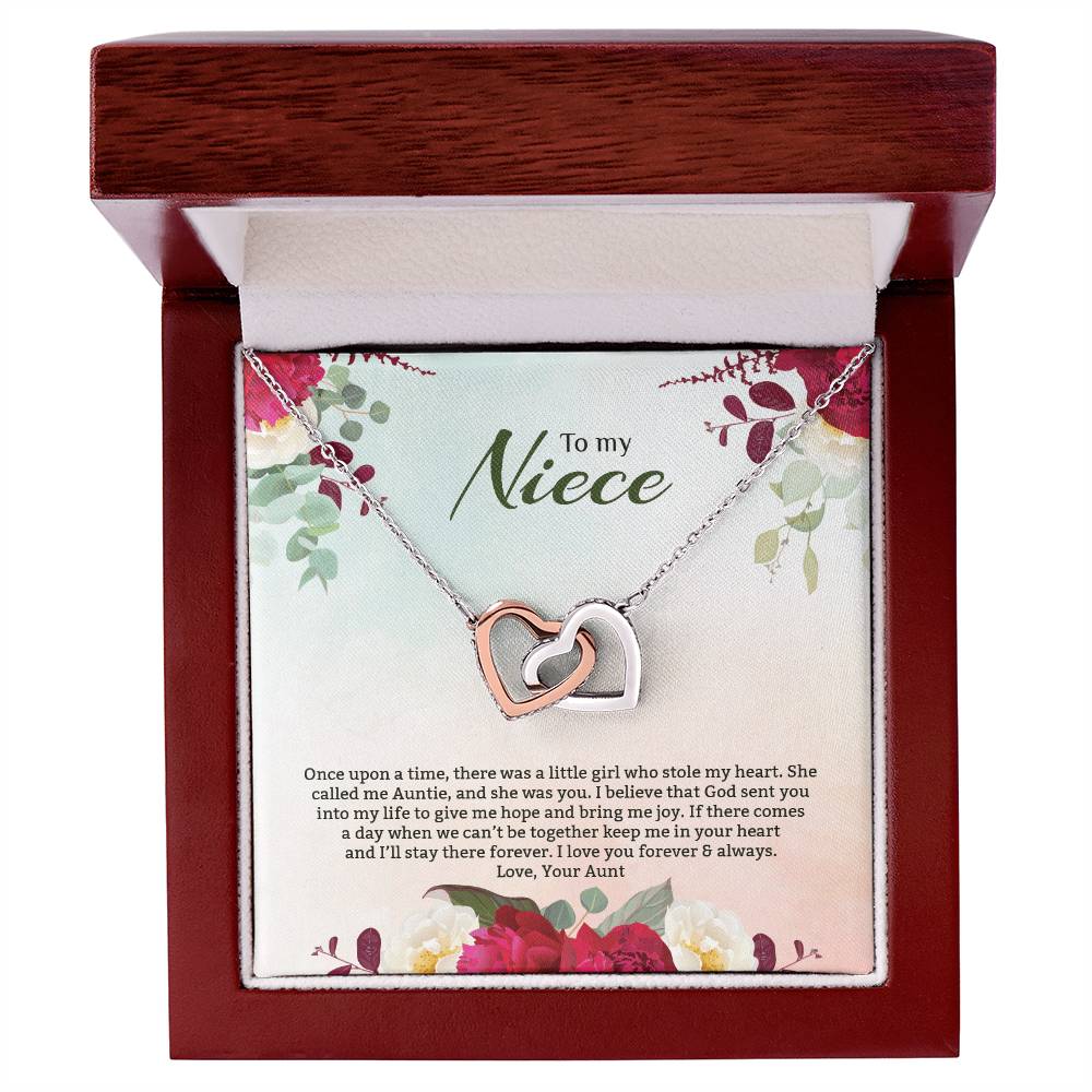 Exquisite Interlocking Hearts Necklace For Niece