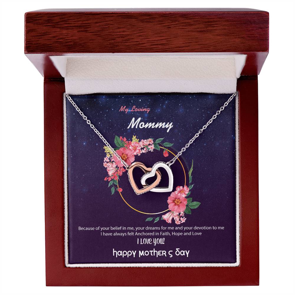To My Mom Interlocking Hearts Necklace