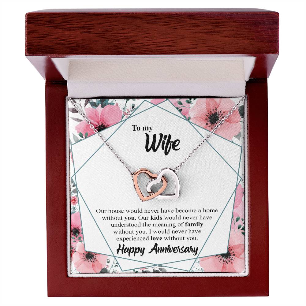 Interlocking Hearts Anniversary Necklace Gift For Wife Interlocking Hearts Necklace
