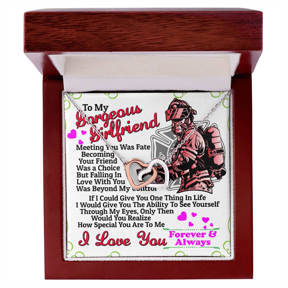 Firefighter'S Girlfriend - Interlocking Heart Necklace Interlocking Hearts Necklace