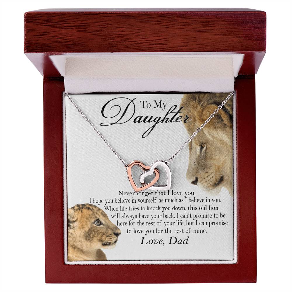 This Old Lion Will Always Have Your Back.Limited Stock Interlocking Hearts Necklace