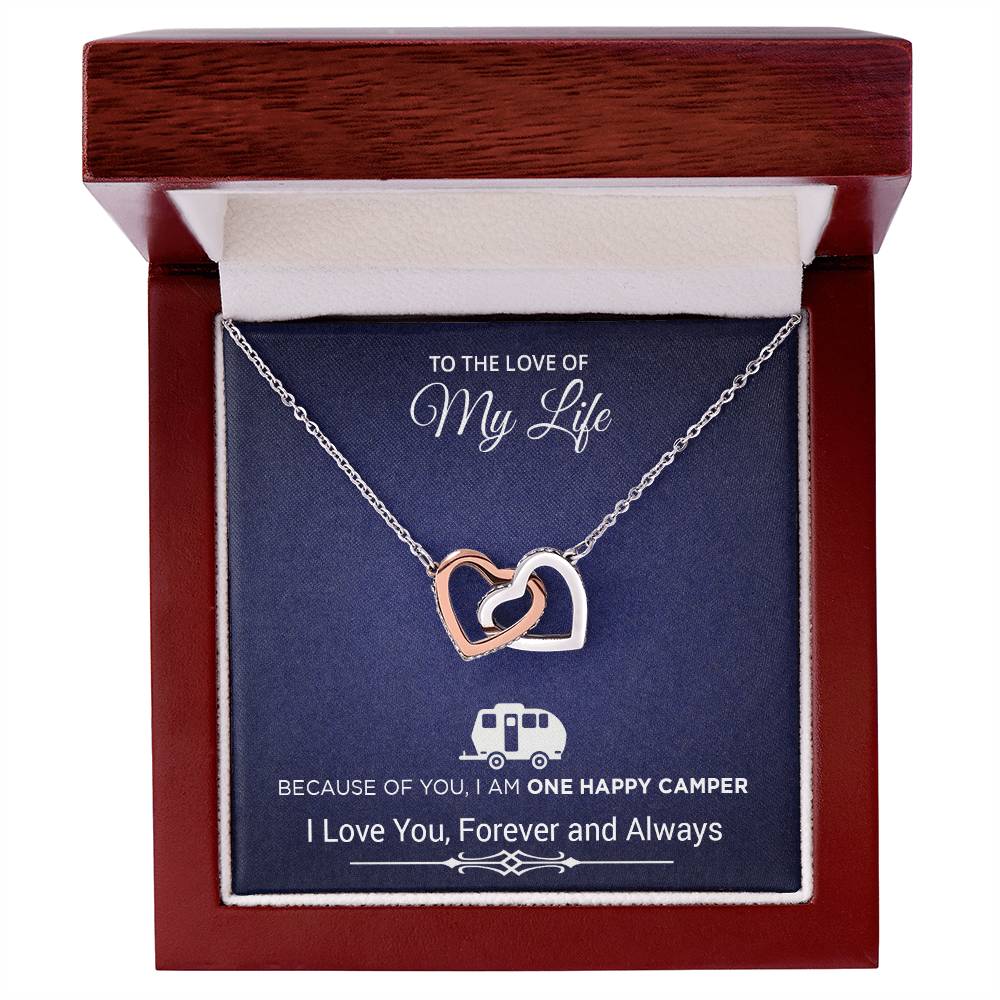 To The Love Of My Life Necklace Gift Present Soulmate Necklace Gift For My Wife Birthday Gift For My Girlfriend Thank You Love Interlocking Hearts Necklace