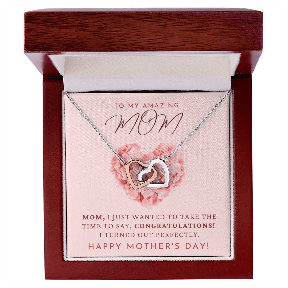 The Perfect Mother'S Day Gift. Interlocking Hearts Necklace