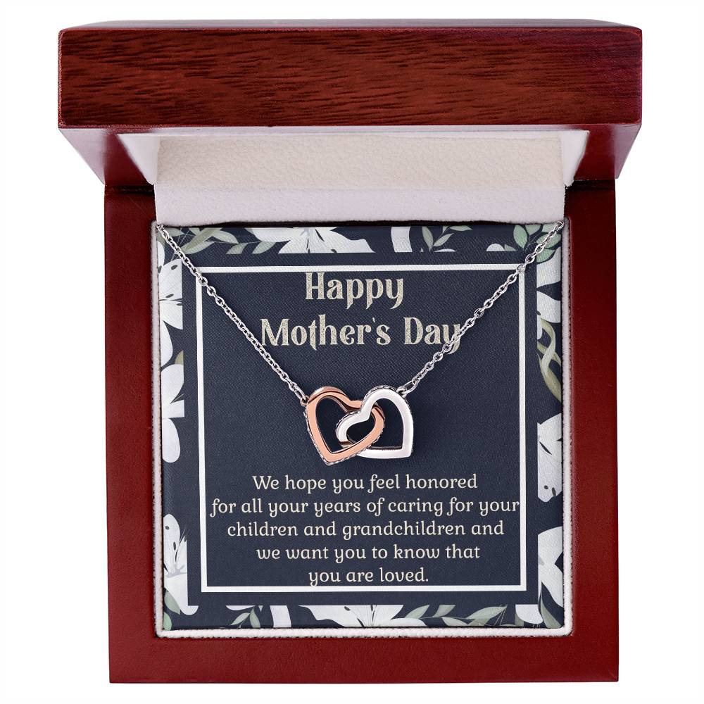 Interlocking Hearts Mother'S Day Gift For Grandma Interlocking Hearts Necklace