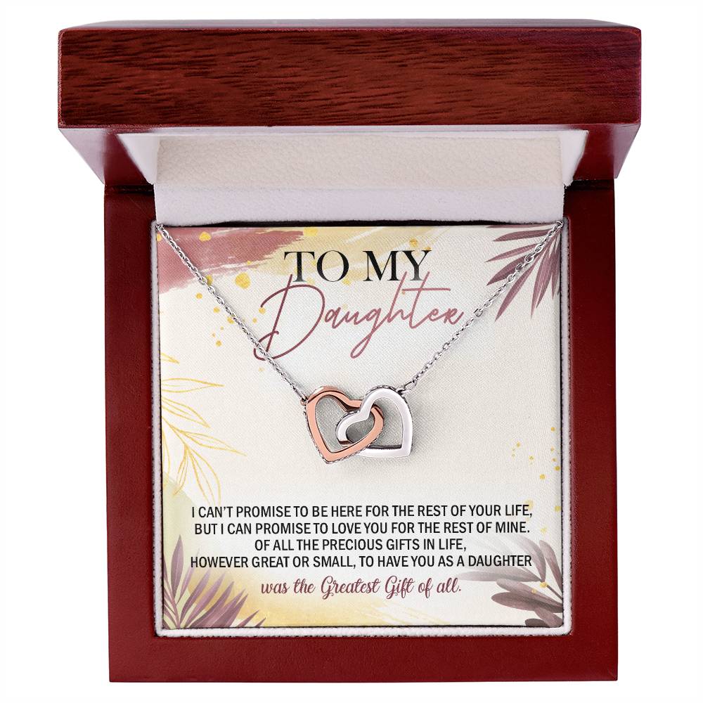 To My Daughter - Interlocking Hearts Necklace - D05