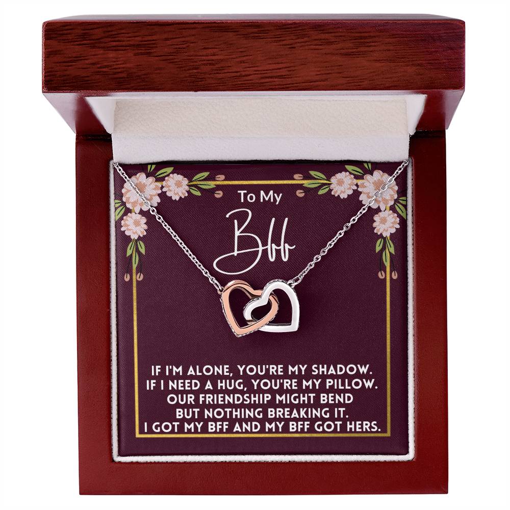 To My Bff - Nothing Breaking Our Friendship - Necklace Interlocking Hearts Necklace