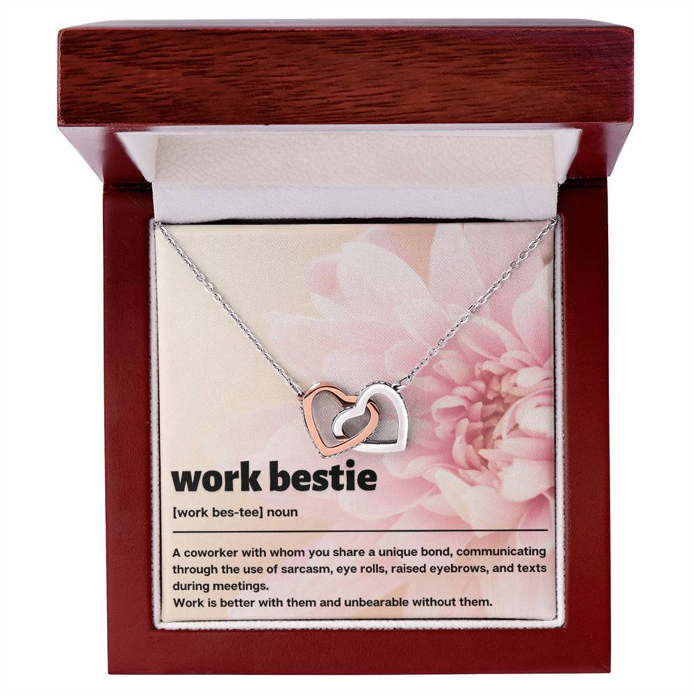 Work Bestie Interlocking Hearts Necklace