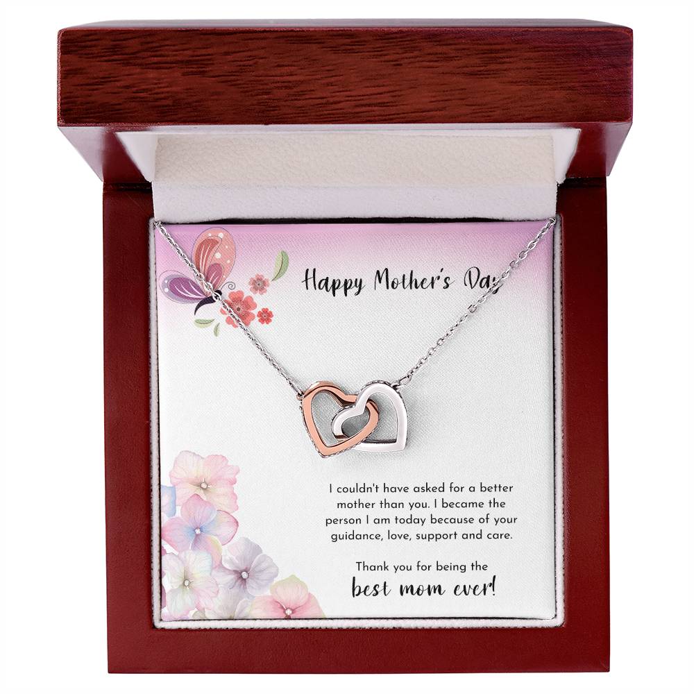 Mother'S Day Gift Necklace With Message Card Mother'S Day Gifts Mother'S Day Necklace To Mom From Daughter Mom Gift From Son Interlocking Hearts Necklace