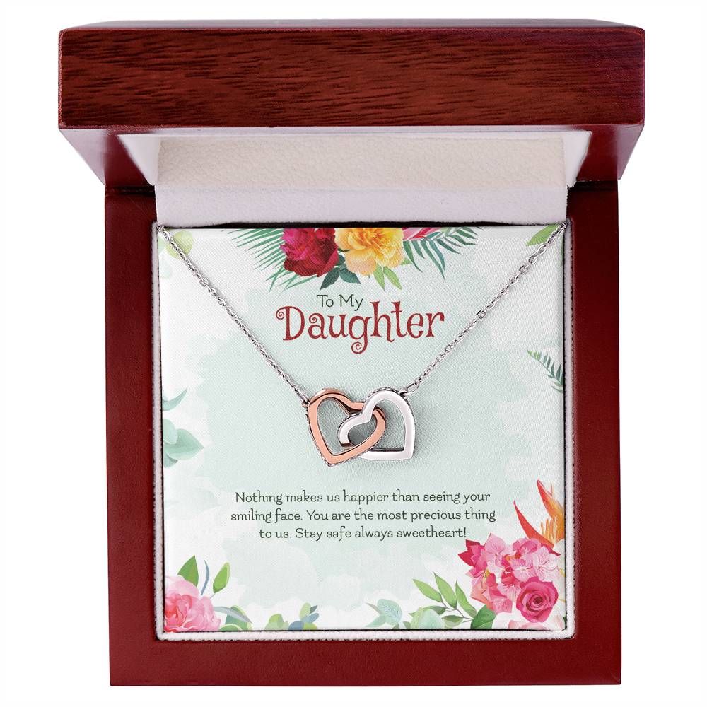 Two Hearts Interlocking Necklace For Daughter Interlocking Hearts Necklace
