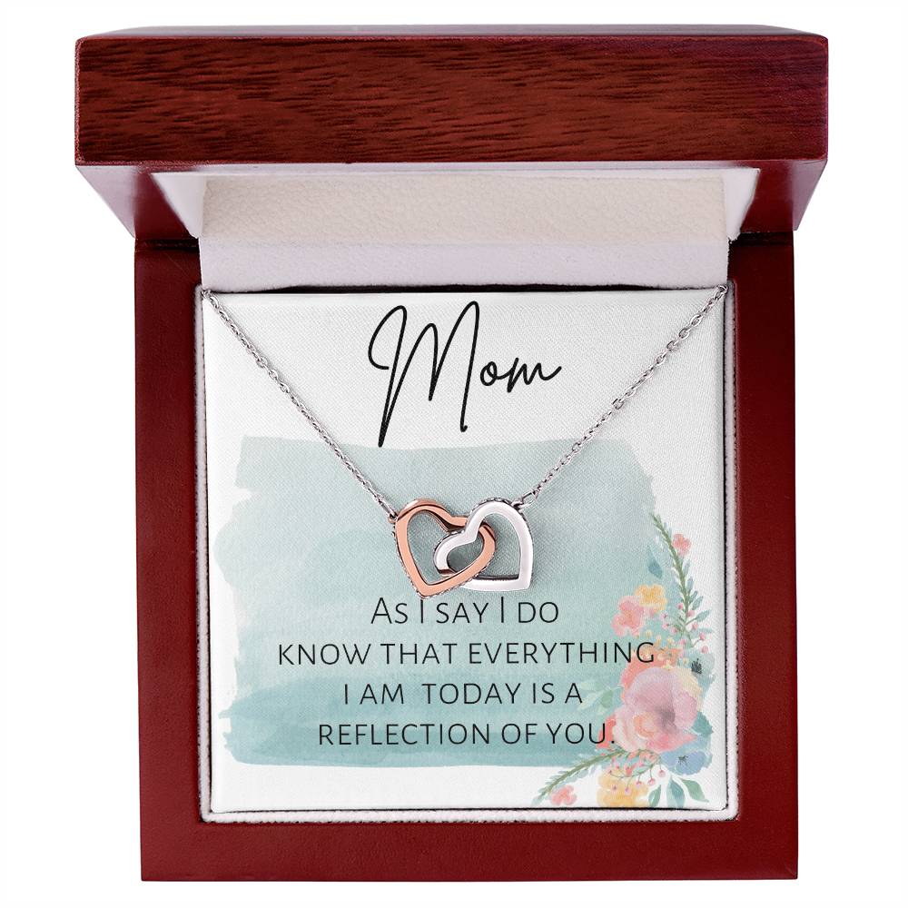 Mom Gift Necklace Mother Of The Bride Gift Gift To Mom From Bride Necklace Interlocking Hearts Necklace