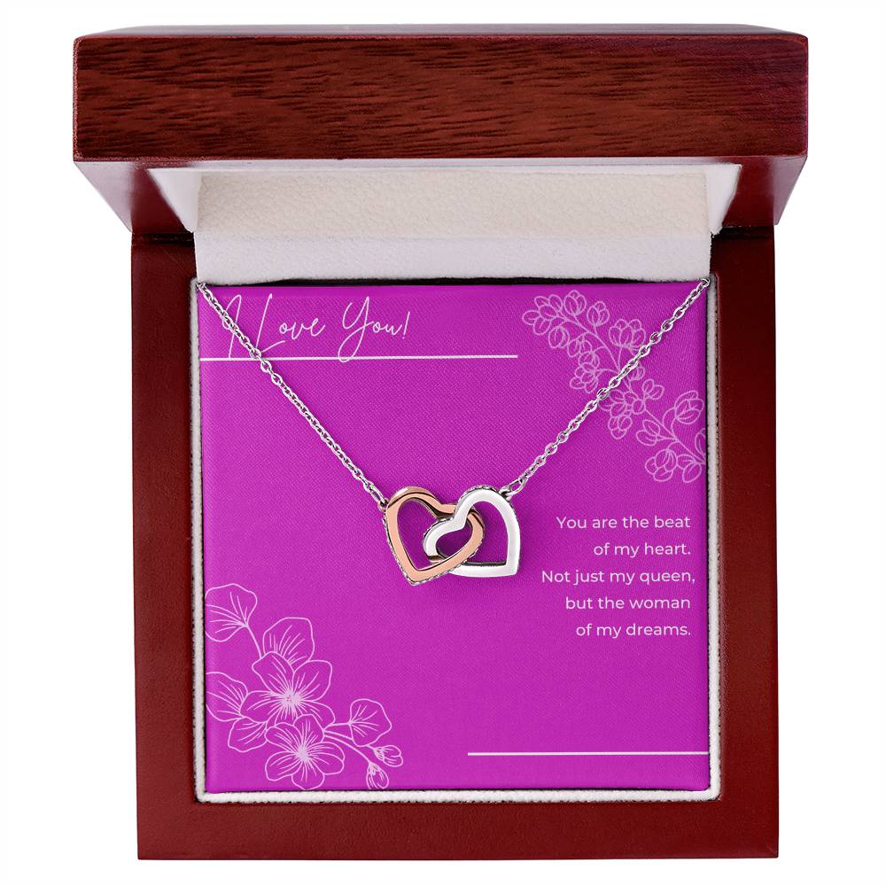 I Love You Linked Hearts Necklace Gift For Wife Interlocking Hearts Necklace