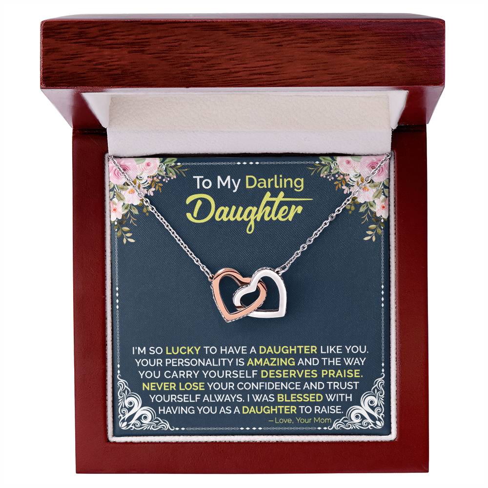 Mom To Daughter - Interlocking Hearts Necklace