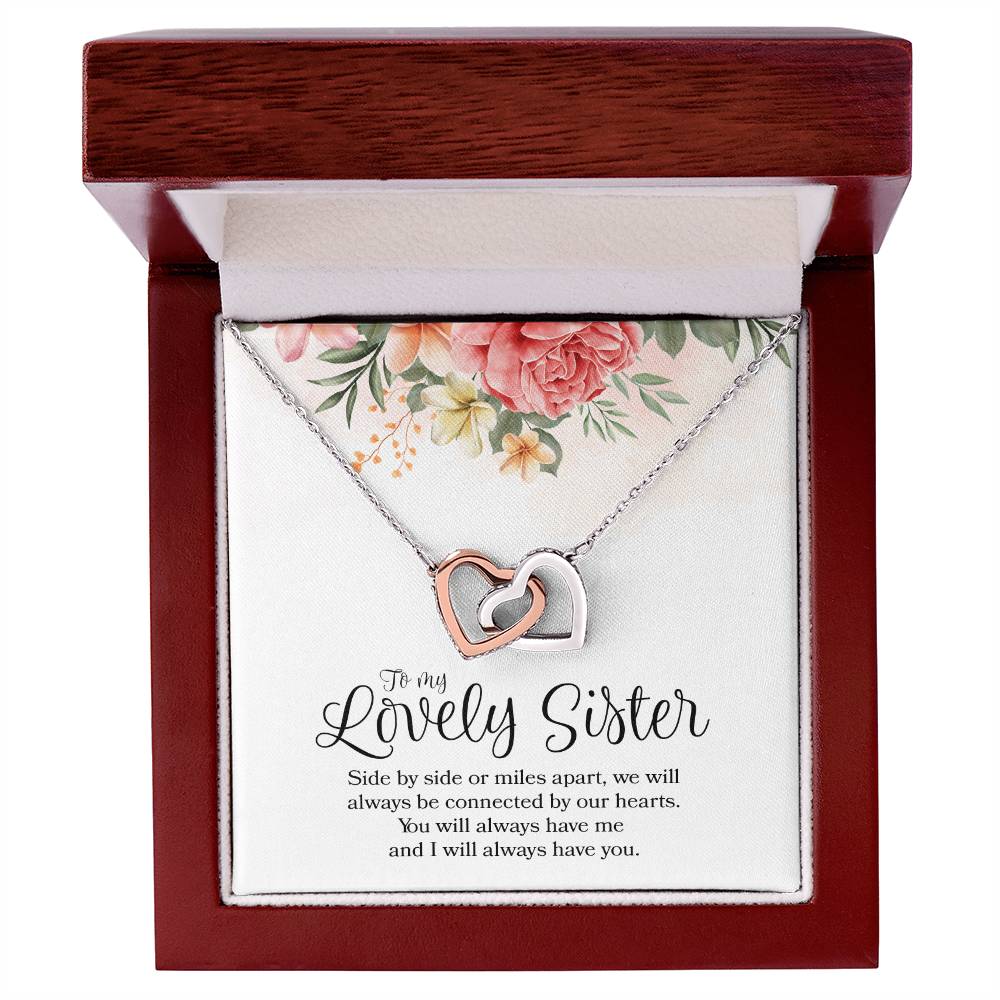 Interlocking Hearts - To Sister Interlocking Hearts Necklace