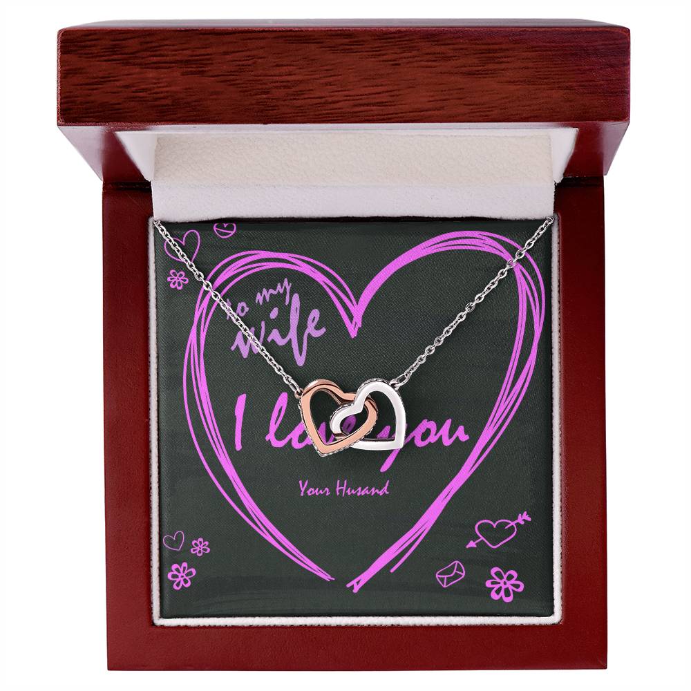 Luxury Gift For Wife 29 $ Only Interlocking Hearts Necklace