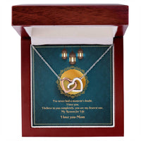 Mom Personalized Gift Interlocking Hearts Necklace