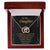 To My Daughter - Two Hearts Interlocking Hearts Necklace