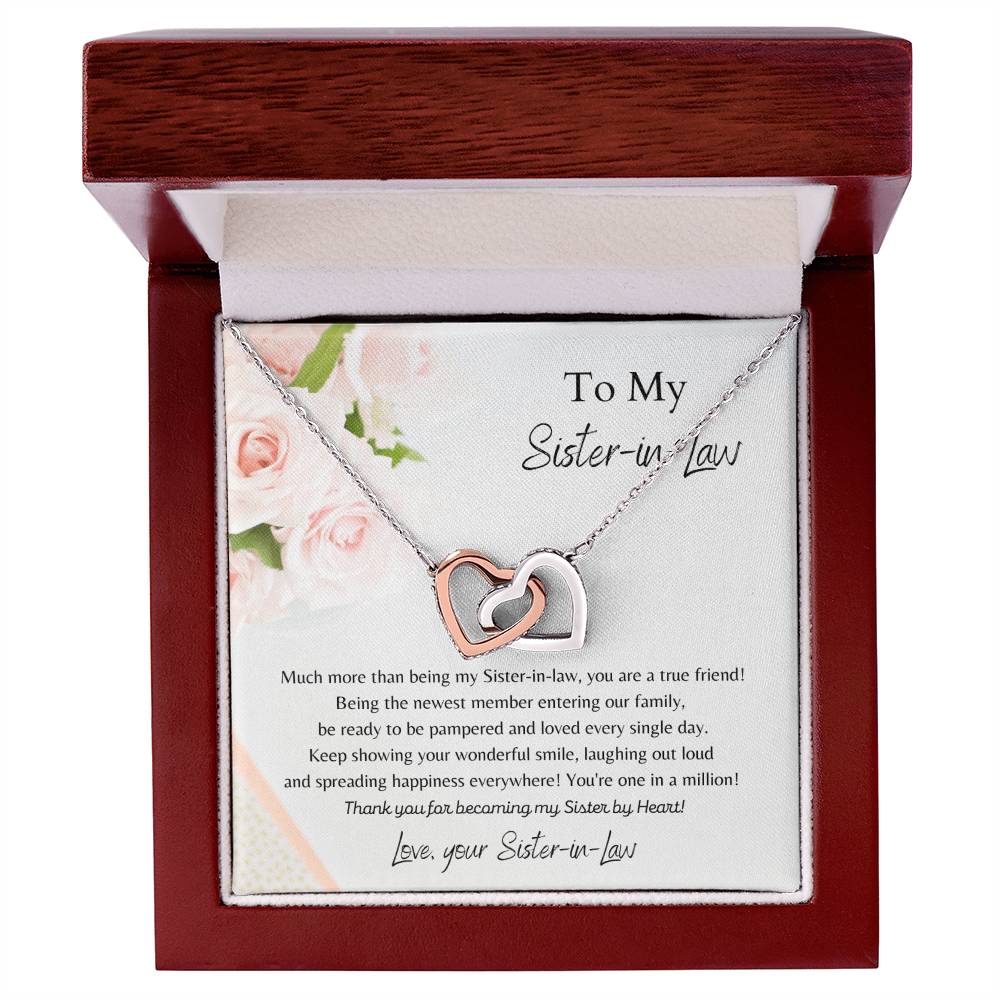To My Sister-In-Law Interlocking Hearts Necklace