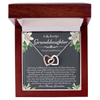To My Granddaughter On Her Wedding Day Bride Gift From Grandma Granddaughter Wedding Necklace Heartfelt Gift From Nana Nanny Bride Gift Interlocking Hearts Necklace