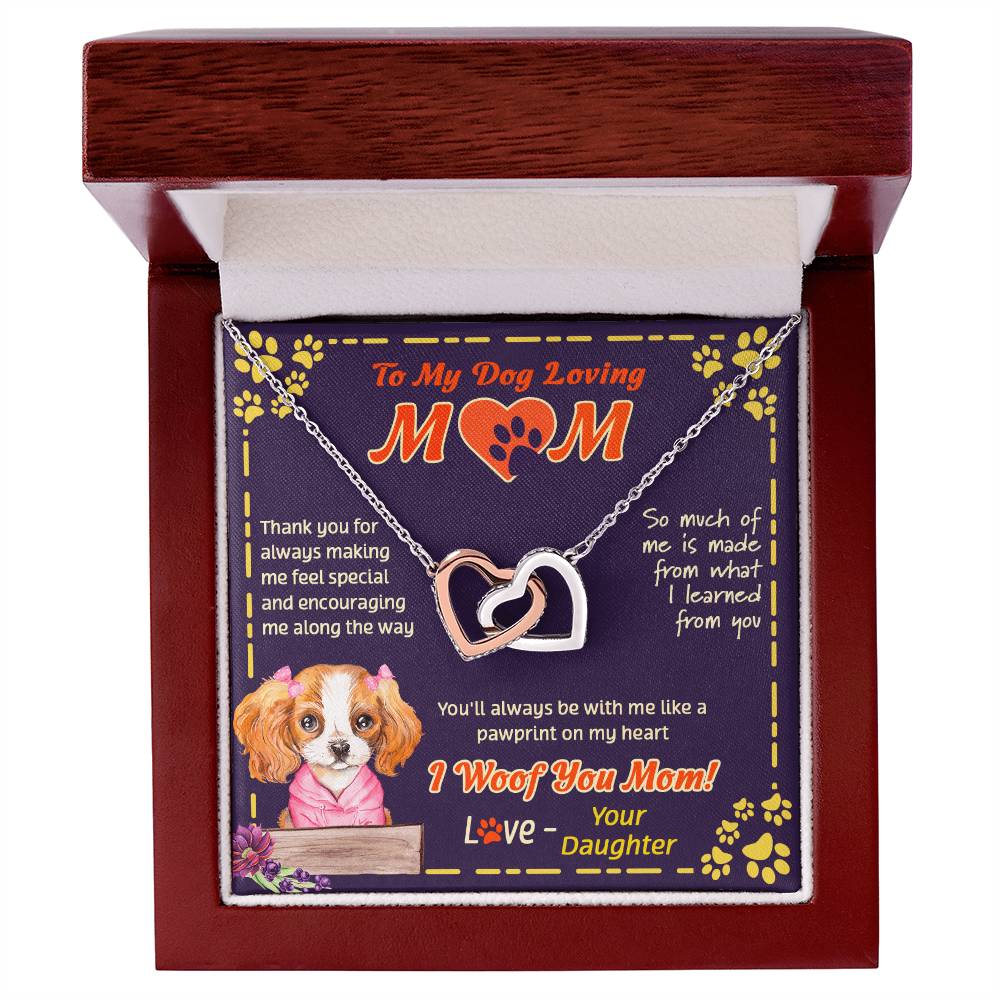 To My Mom - You'Ll Always Be With Me - Necklace Interlocking Hearts Necklace