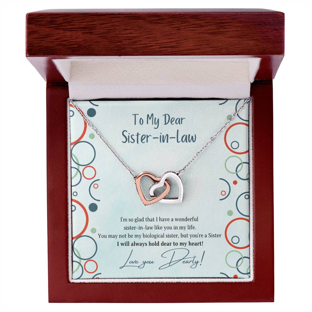To My Sister-In-Law Interlocking Hearts Necklace