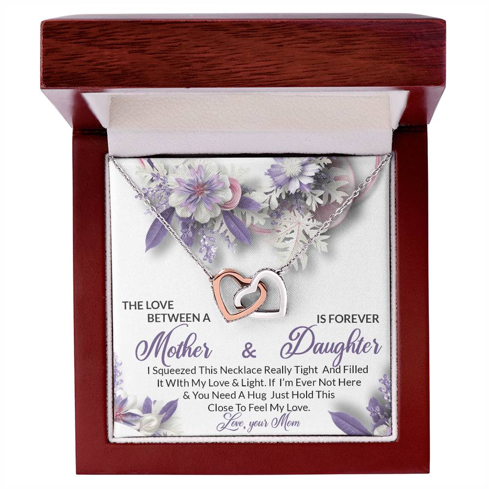 To My Daughter From Mother Interlocking Hearts Necklace Mother To Daughter Gift Birthday Gift To Daughter From Mother Daughter Necklace