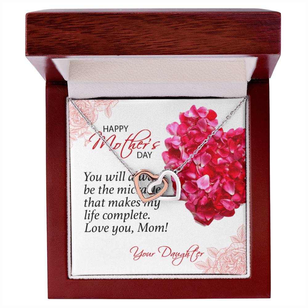 Gift For Mom - Make My Life Complete - The Interlocking Heart Necklace Interlocking Hearts Necklace