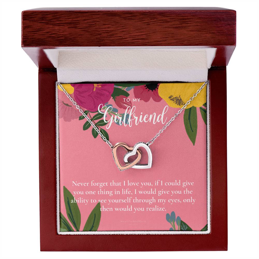 To My Girlfriend Girlfriend Necklace Anniversary Gift For Girlfriend Girlfriend Gift Gift For Girlfriend Necklace For Girlfriend Christmas Gift Birthday Gift Interlocking Hearts Necklace