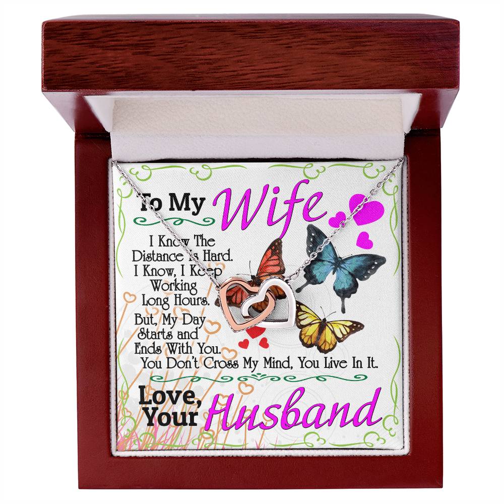 Gift For Wife - Interlocking Heart Necklace Interlocking Hearts Necklace