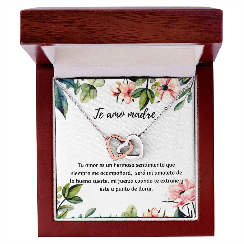 Te Amo Madre Tu Amor Es Un Hermoso Sentimiento Que Siempre Me Acompañara Interlocking Hearts Necklace