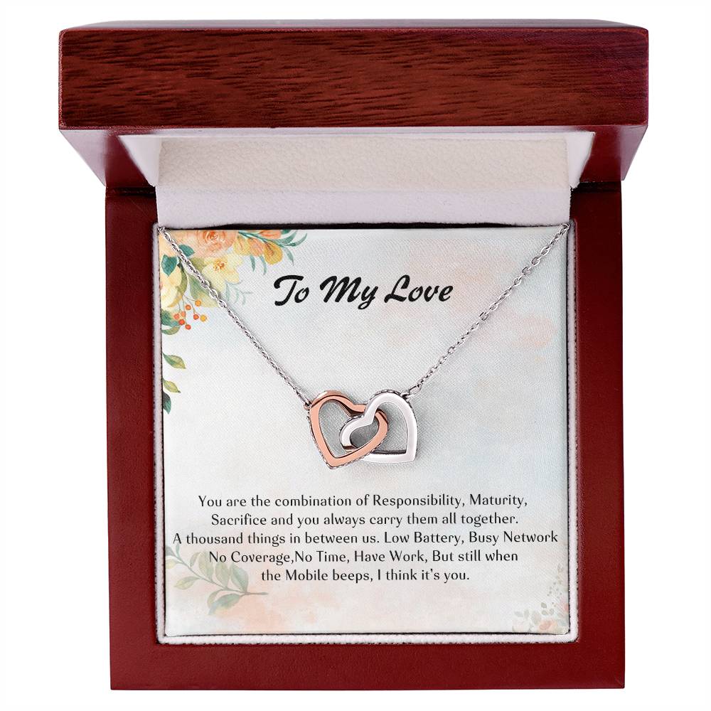 To My Love Interlocking Hearts Necklace