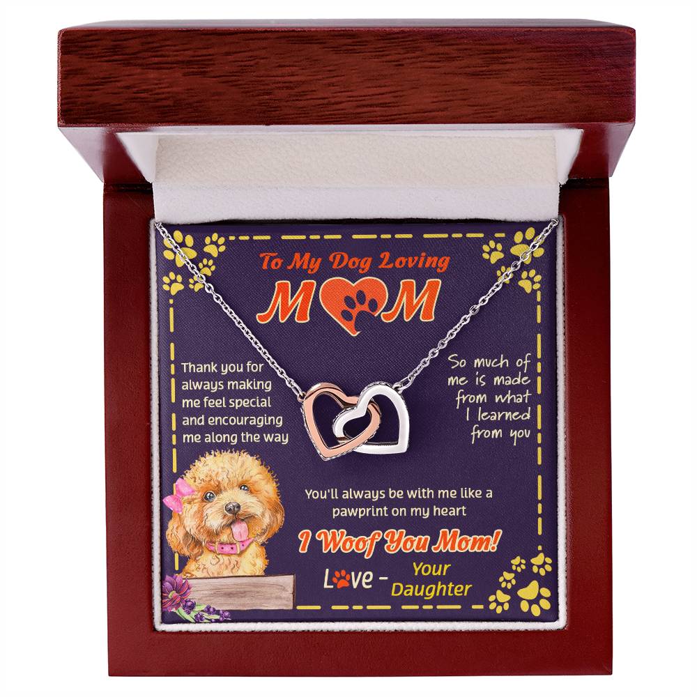 To My Mom - You'Ll Always Be With Me - Necklace Interlocking Hearts Necklace