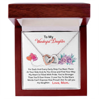 To My Daughter - Black Friday Special Interlocking Hearts Necklace