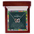 To My Daughter No One Can Replace You Necklace. Embellished With Cubic Zirconia Stones. Interlocking Hearts Necklace